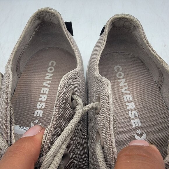 Converse Womens 7.5 Cordura Fabric Gray Canvas Low Top Sneakers Casual 157596F - Picture 9 of 13